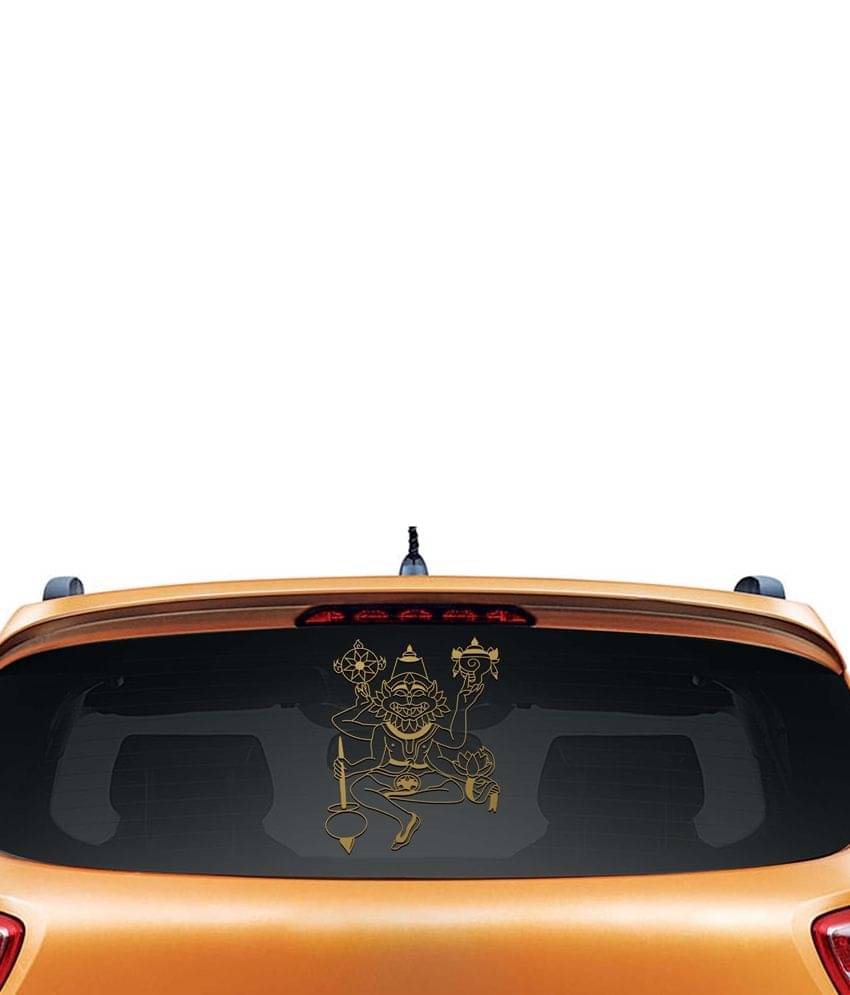     			Walldesign Narasimha Deva Car Sticker - Gold