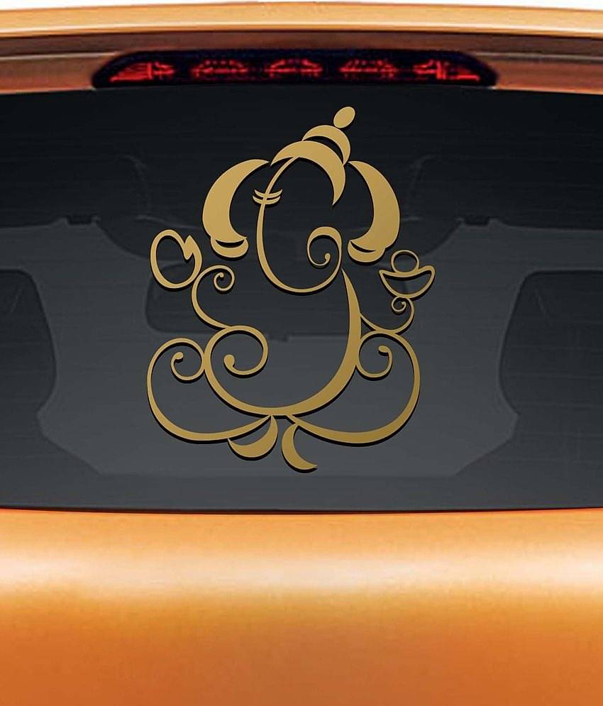 WallDesign Decals & Stickers In Car Sticker Golden
