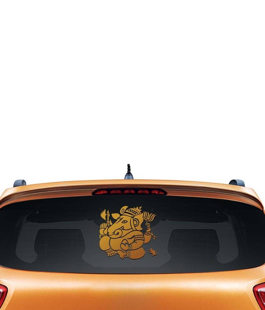 Walldesign Vinayaka Car Sticker - Copper     			Walldesign Vinayaka Car Sticker - Copper