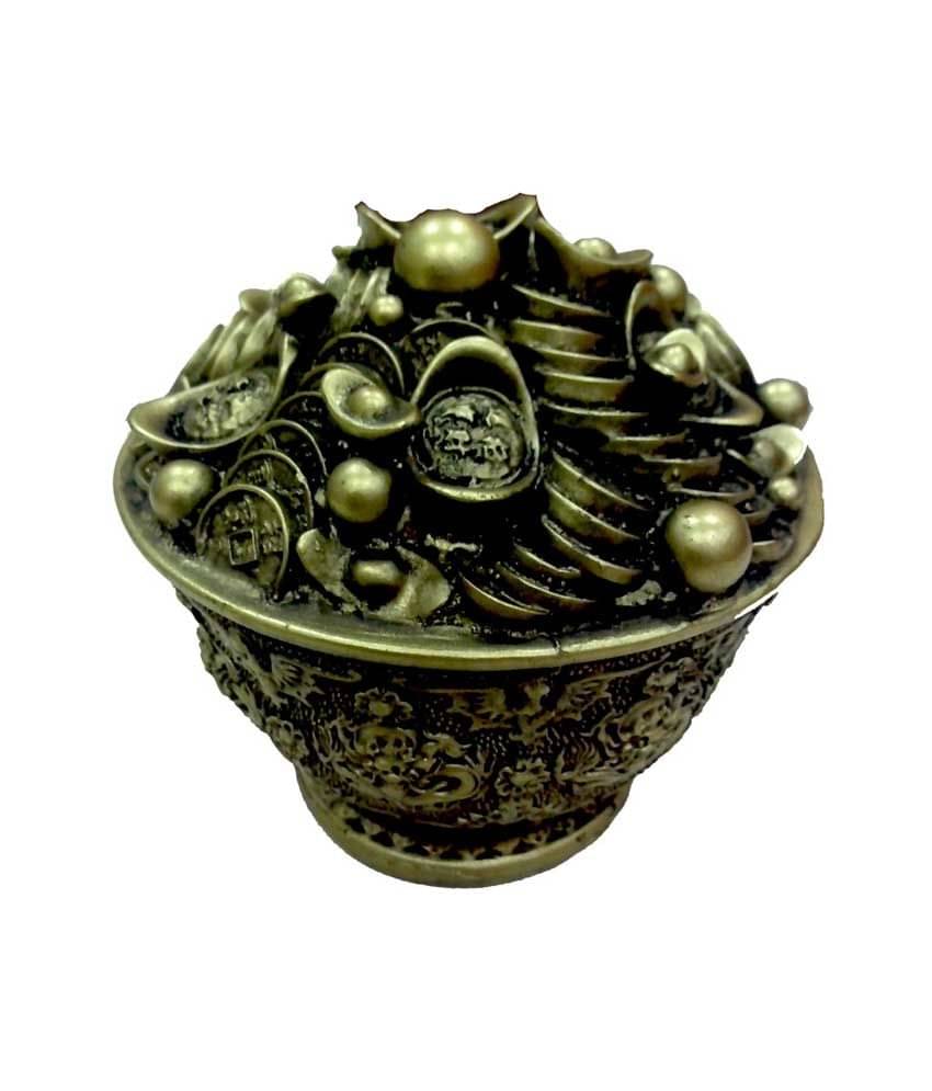     			Anjalika Yellow Fengshui Bowl Of Wealth Statue