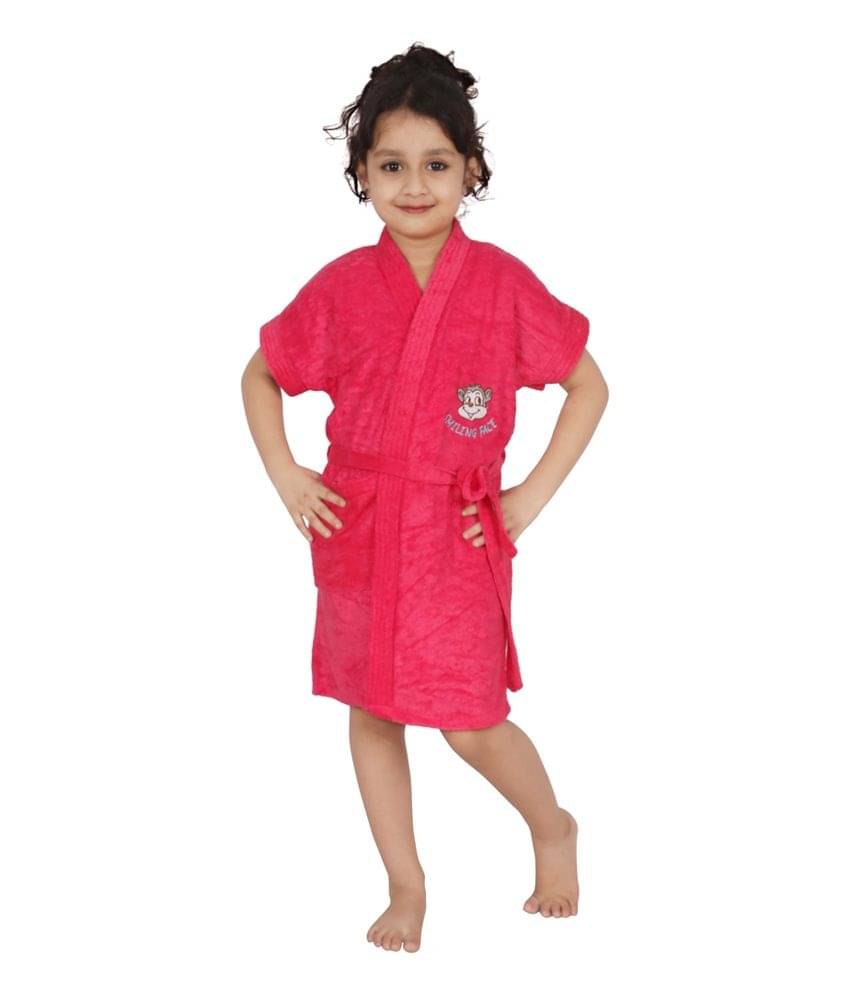 Superior Pink Kids Bathrobe Superior Pink Kids Bathrobe