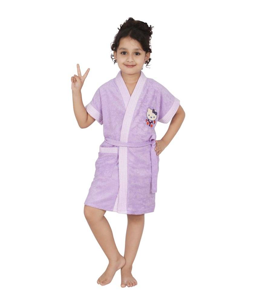    			Superior Lavender Kids Bathrobe