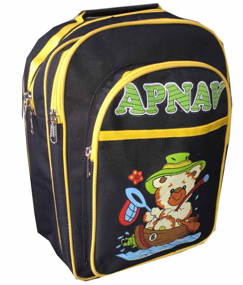 Apnav Kids Black And Yellow School Bag - Handbags | Buy online on ZillyBuy