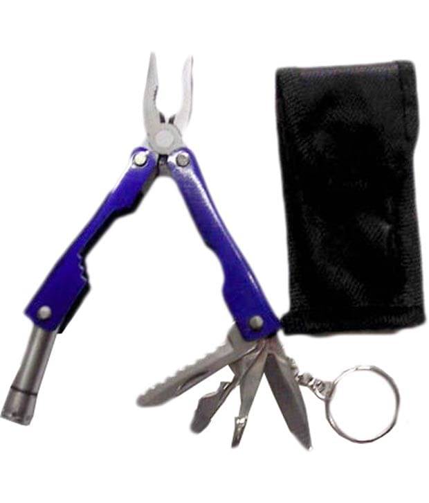     			Dhan Distributors Pliers Toolkit Led Light Key Chain Knife Tool Kit Micro Pliers Toolkit Led