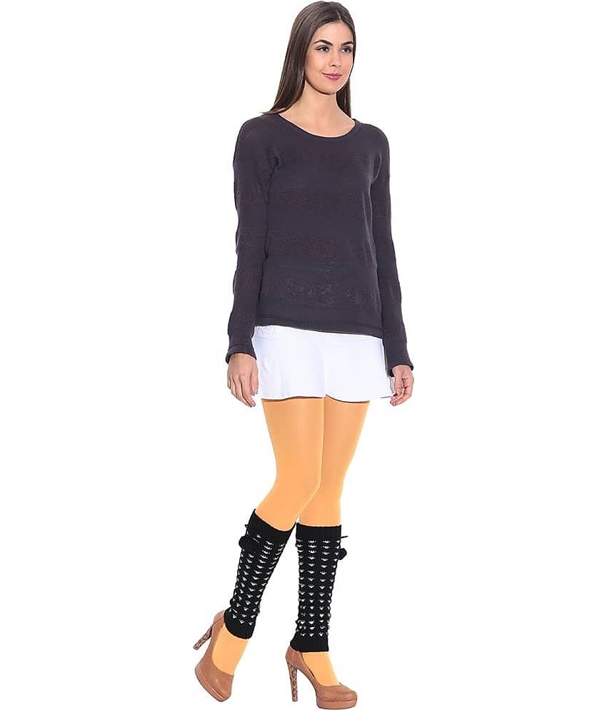 Bizarro Black Woollen Leg Warmer For Women - Socks | Buy online on ZillyBuy