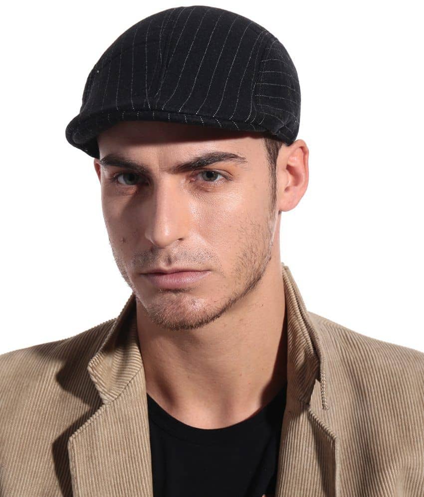 Bizarro Good Looking Black Woollen Cap For Men