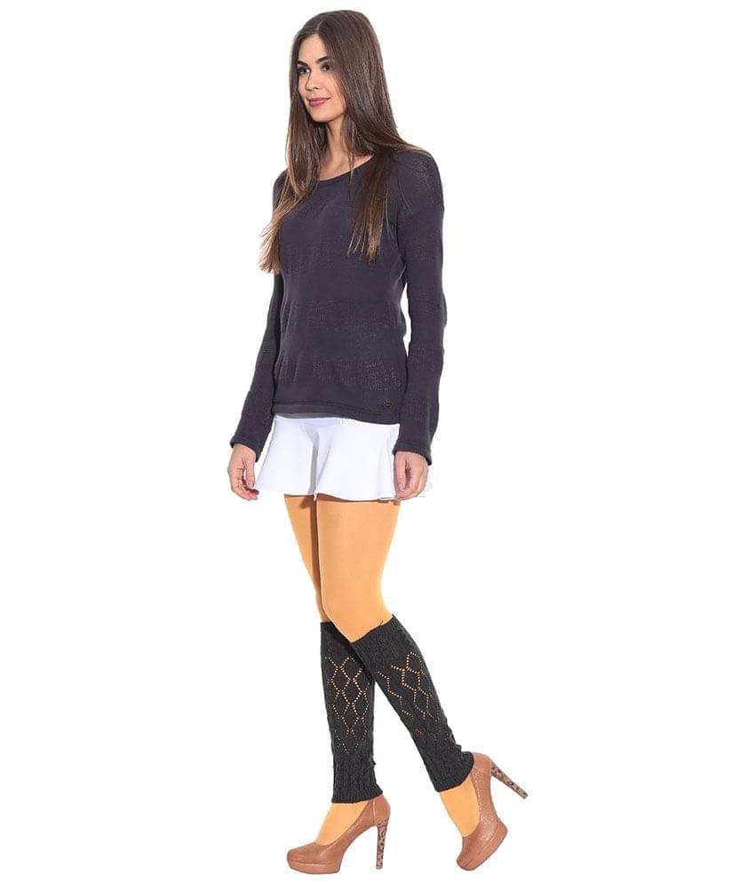 Bizarro Good Looking Gray Woollen Leg Warmer For Women Bizarro Good Looking Gray Woollen Leg Warmer For Women
