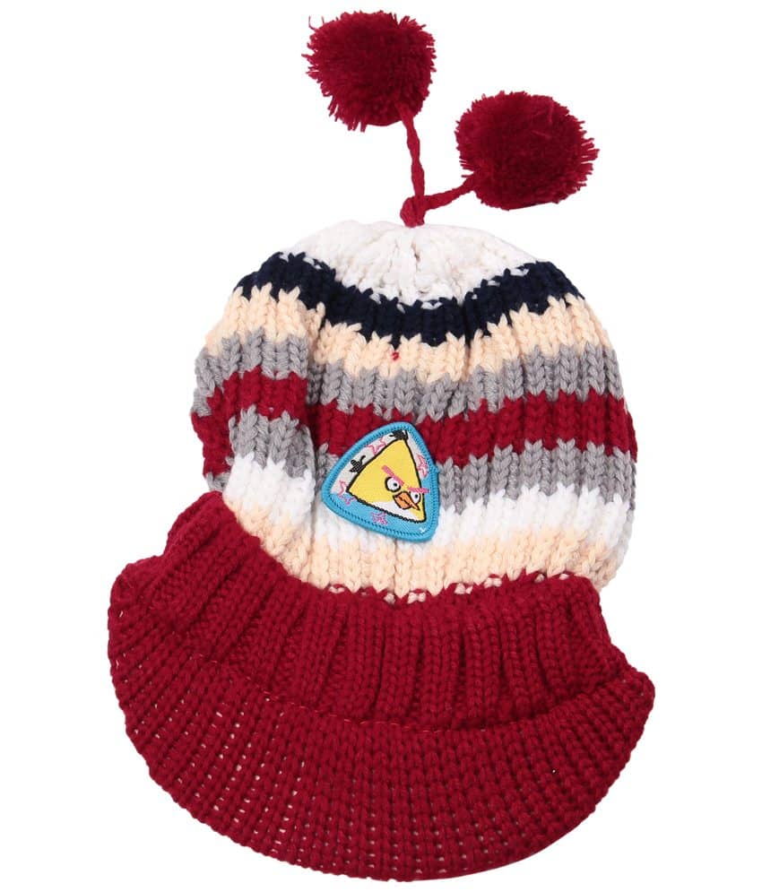 Bizarro.in Maroon Woollen Cap For Boy