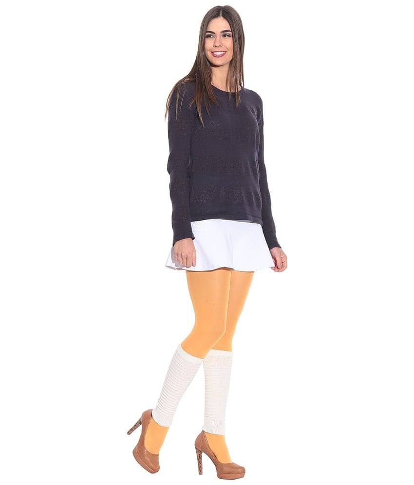     			Bizarro White Woollen Leg Warmer For Women