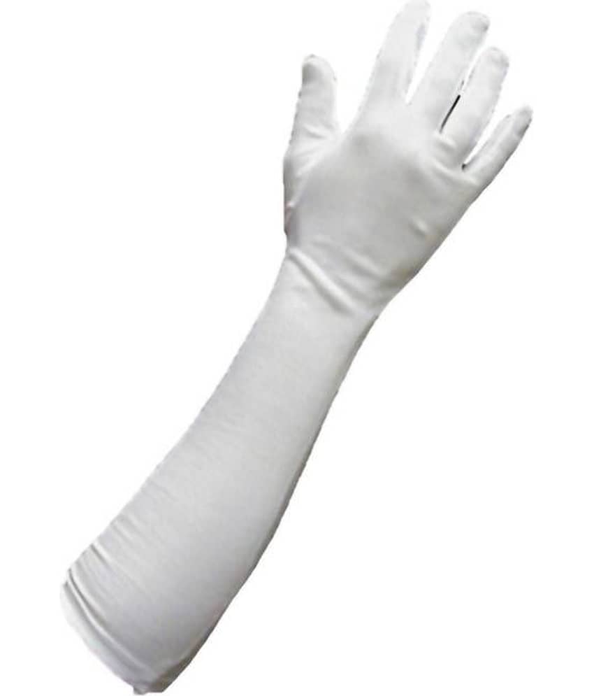 Alkas White Cotton Cold & Sun Protective Full Hand Gloves - Jewellery Sets | Buy online on ZillyBuy