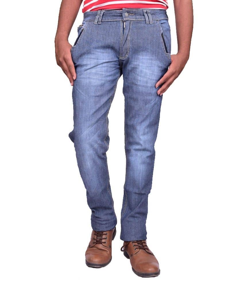 British Terminal Blue Cotton Skinny Jeans - Jeans | Buy online on ZillyBuy