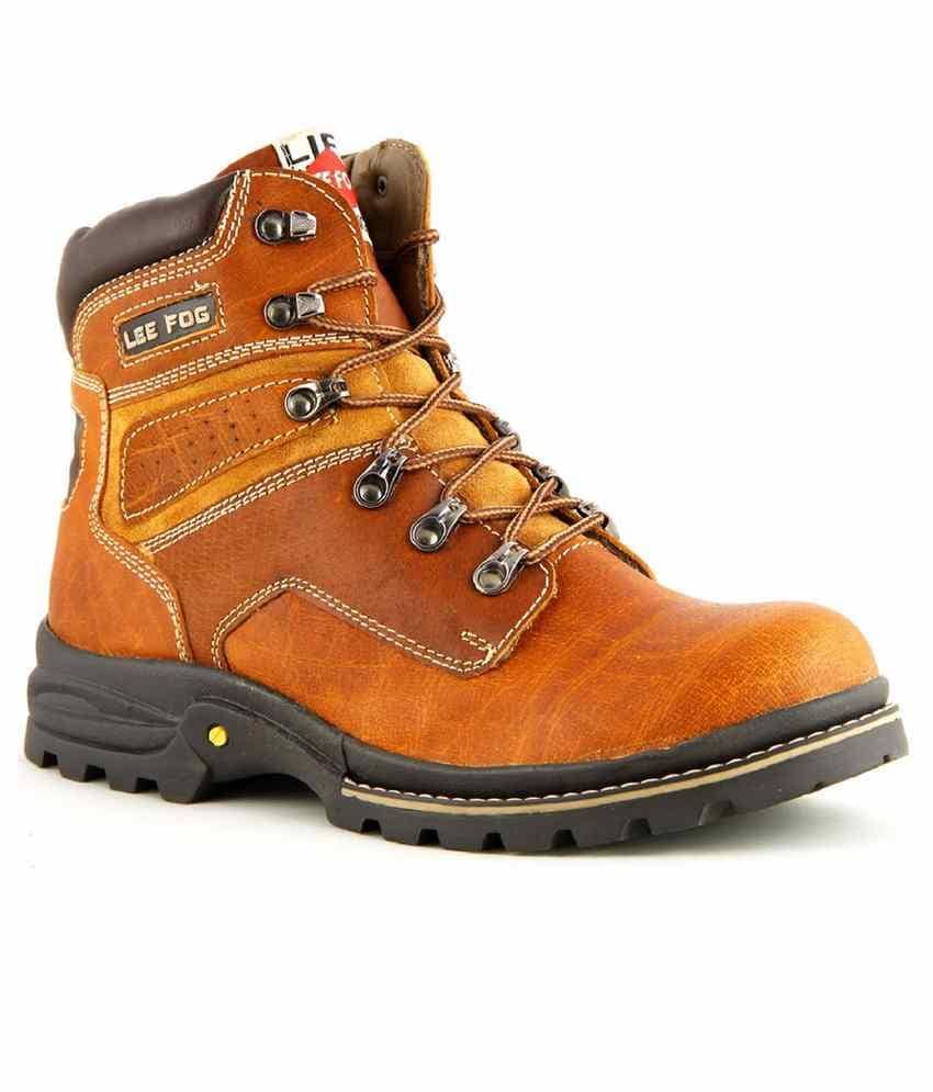 Buy Lee Fog Tan Leather Lace Boot - Price ₹2154 | Best Deals