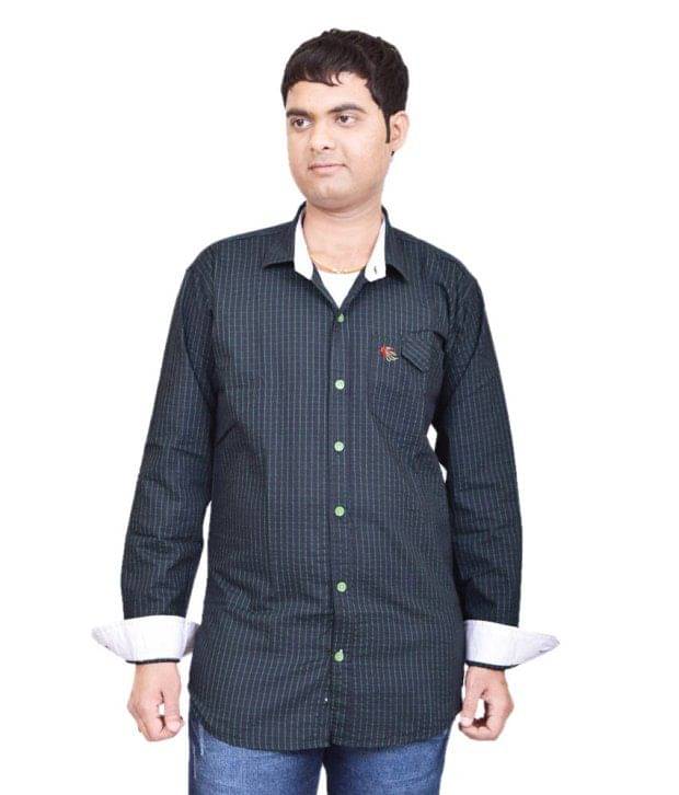     			British Terminal Black Casuals Men Shirt