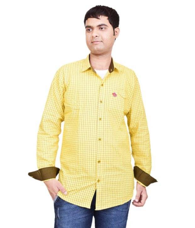     			British Terminal Yellow Casuals Men Shirt