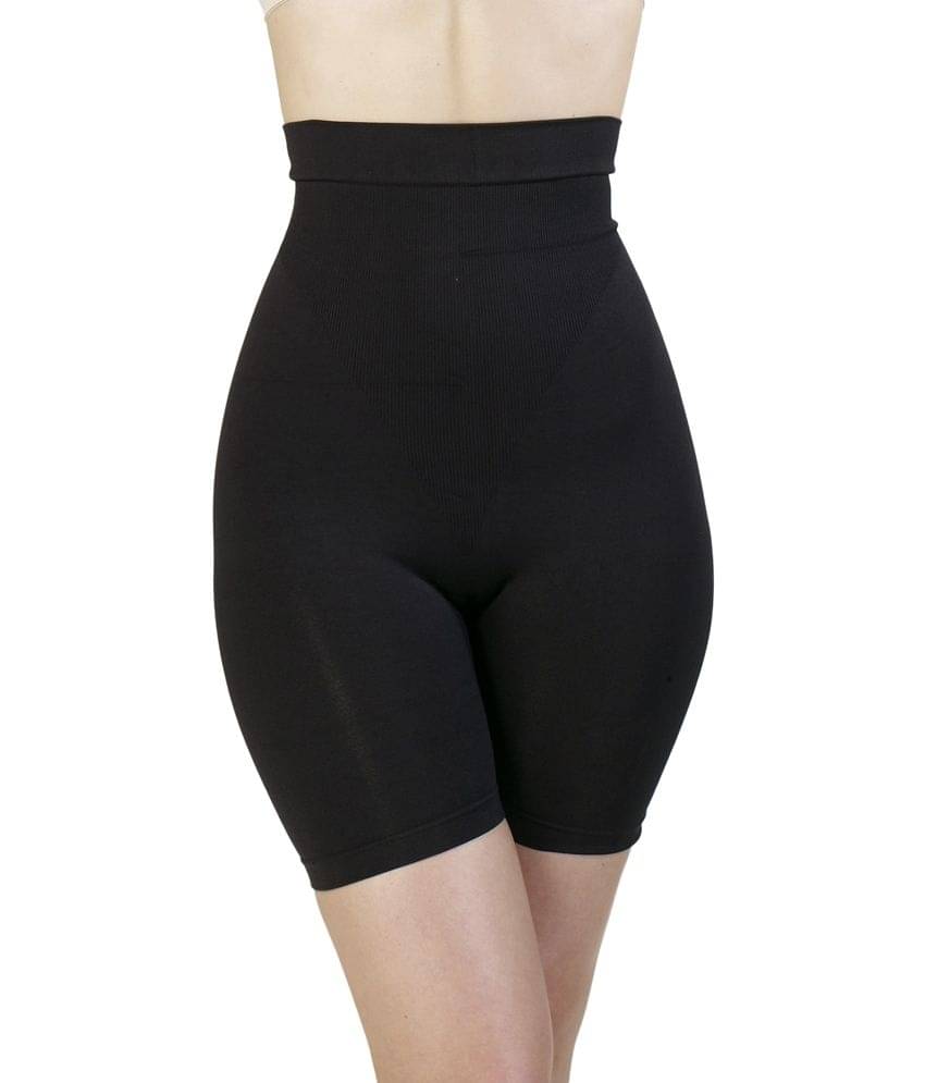     			Swee Black Non-Padded High Waist & Short Thigh Shaper