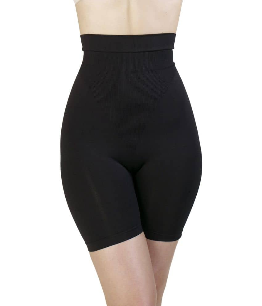 Swee Black Non-Padded High Waist & Short Thigh Shaper - Shapewear | Buy online on ZillyBuy