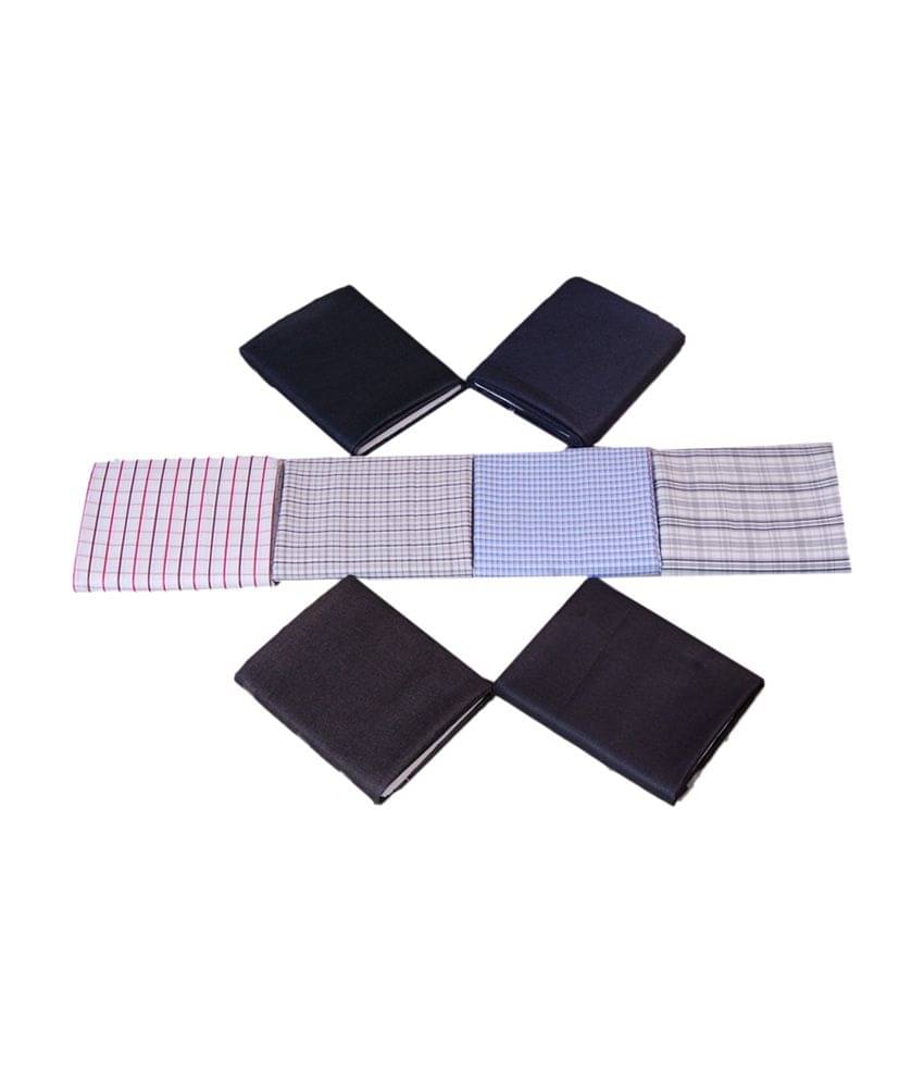 Gwalior Premium Poly Blend Unstitched Shirts & Trousers - Set Of 8 (4 Pant And 4 Shirt) Gwalior Premium Poly Blend Unstitched Shirts & Trousers - Set Of 8 (4 Pant And 4 Shirt)