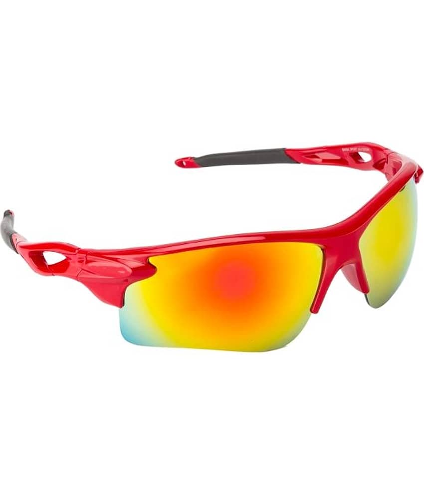 Fair-X Red Frame Red Mirror Sports Goggles For Men & Women - Sunglasses | Buy online on ZillyBuy