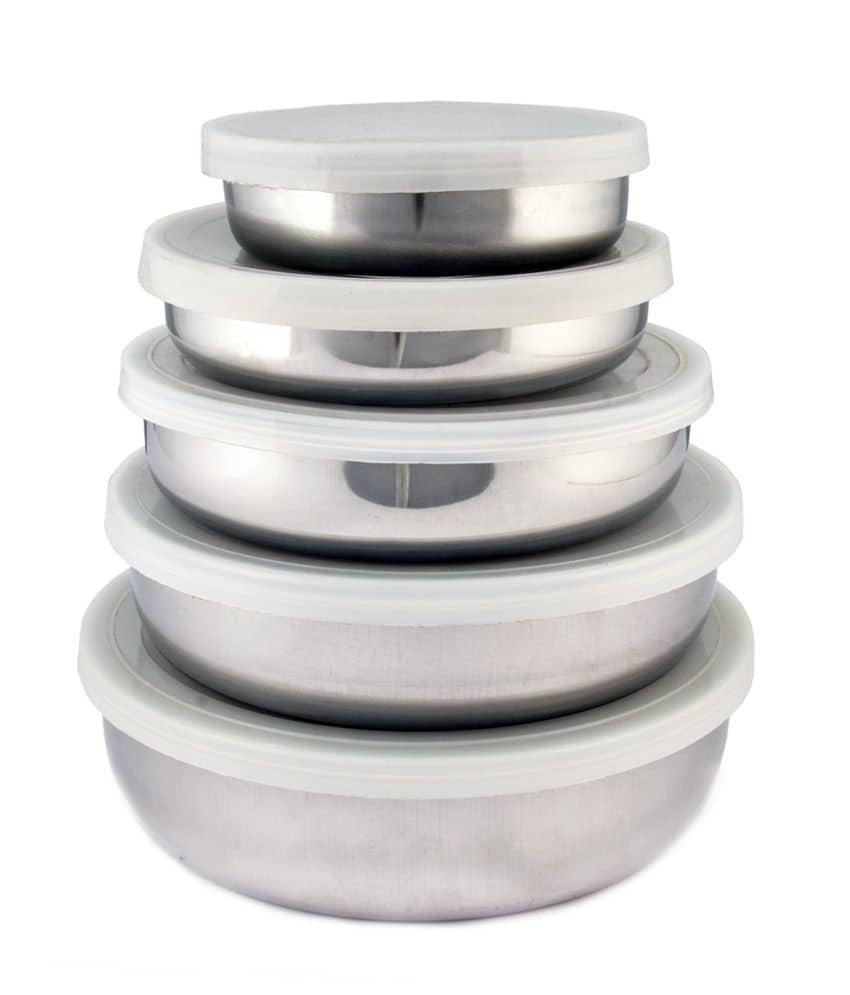 Heluvi Stainless Steel Made Lid Bowl Set of 5