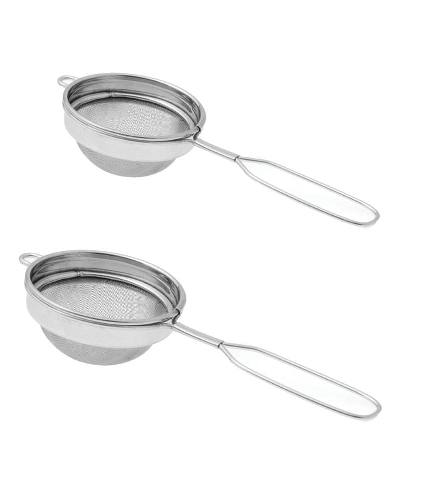 Dynore Set of 2 Classic wire handle Tea strainer Size 9 & size 9.5 Dynore Set of 2 Classic wire handle Tea strainer Size 9 & size 9.5