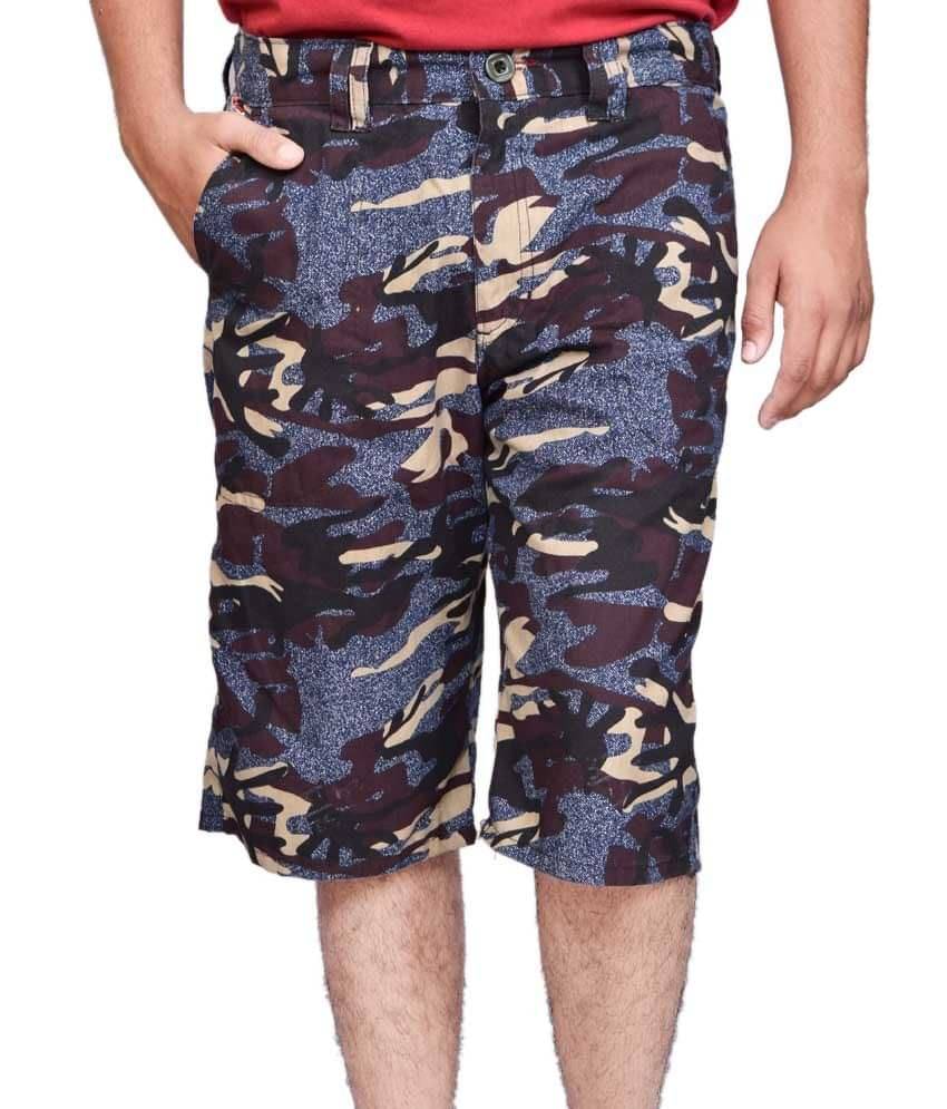     			British Terminal Blue & Beige Military Shorts