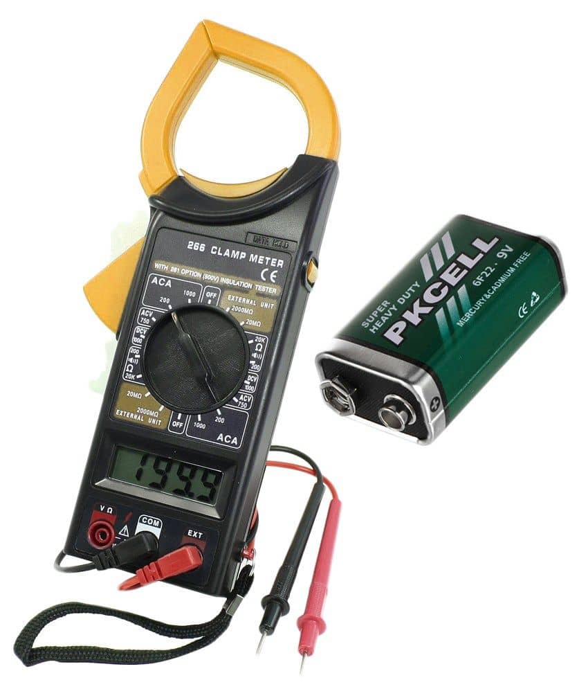Finest Digital Clamp Meter With 6F22 9v Battery