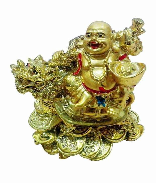     			Primo  Laughing Buddha Sitting On Dragon Tortoise