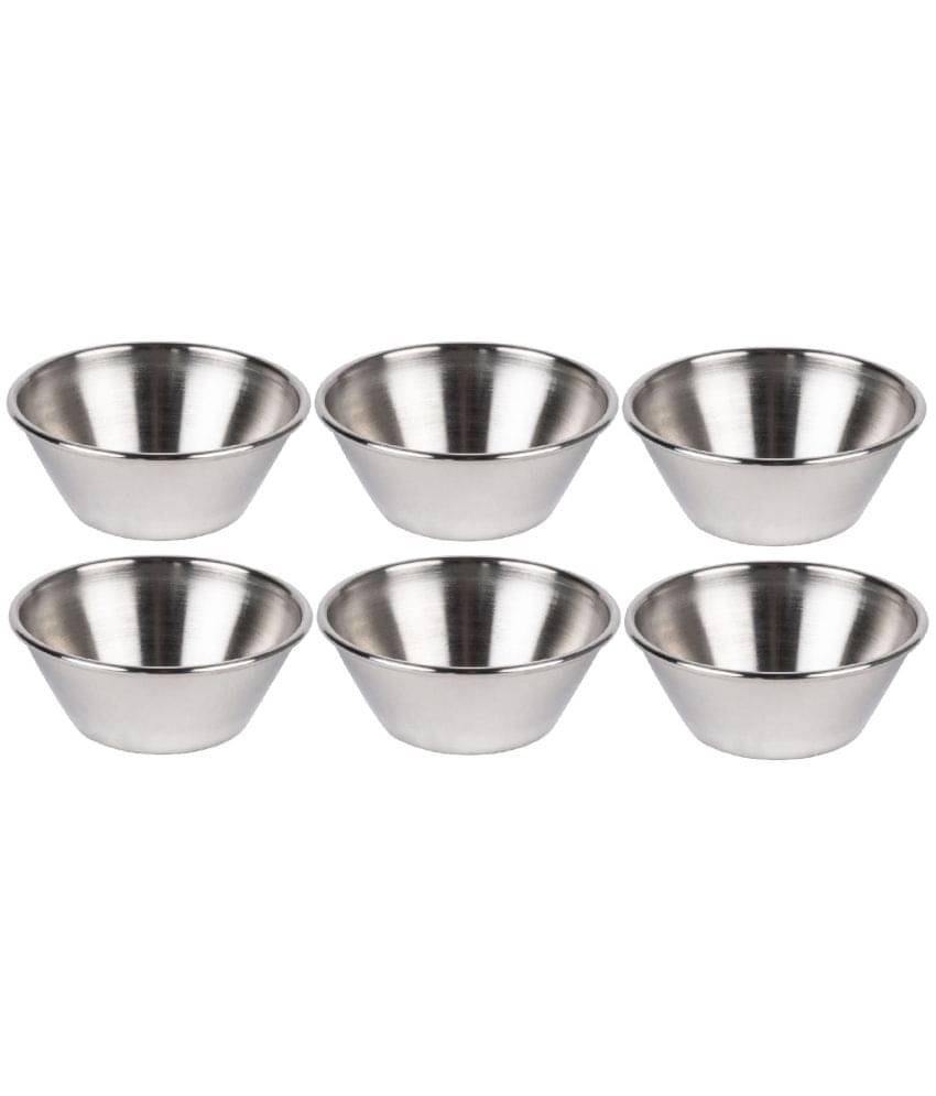 Dynore 45 ml Sauce cup Stainless Steel Dinner Set of 6 Pieces Dynore 45 ml Sauce cup Stainless Steel Dinner Set of 6 Pieces