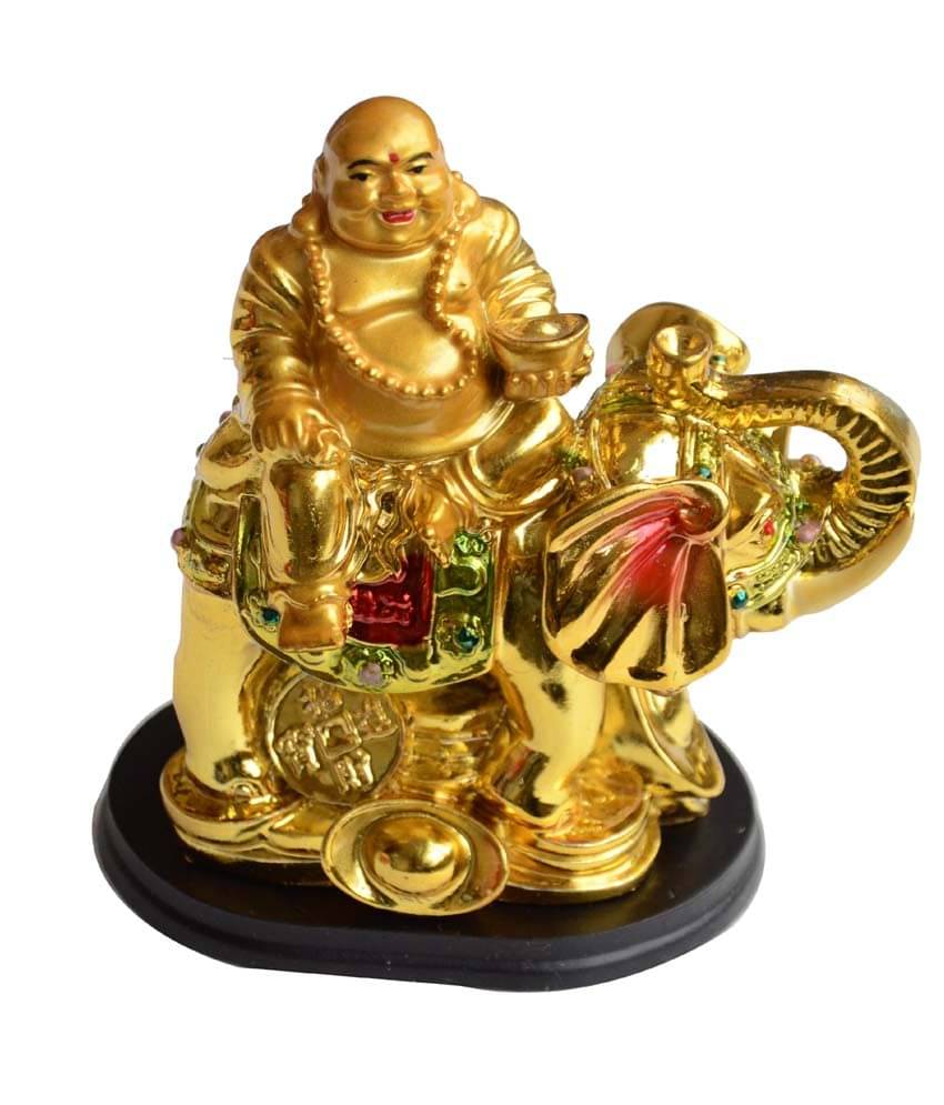     			Anjalika Feng Shui Laughing Buddha Sitting On Elephant Fengshui