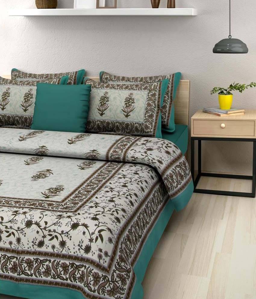     			Bombay Spreads Cotton Double Bedsheet ( Multi )