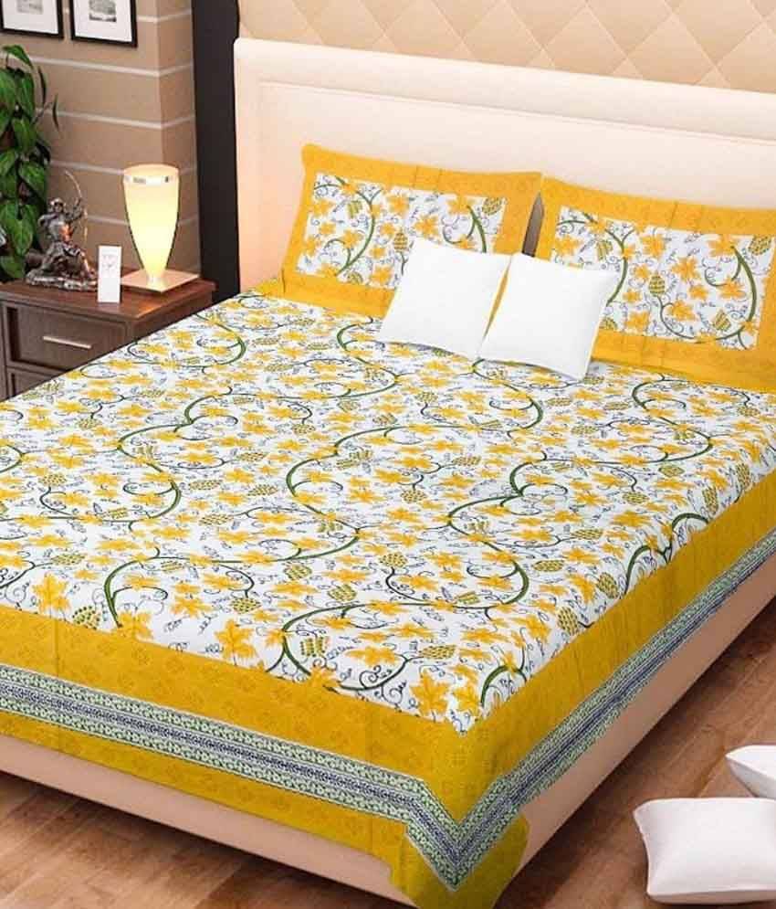 Kismat Collection Cotton Double Bedsheet ( Multi ) Kismat Collection Cotton Double Bedsheet ( Multi )