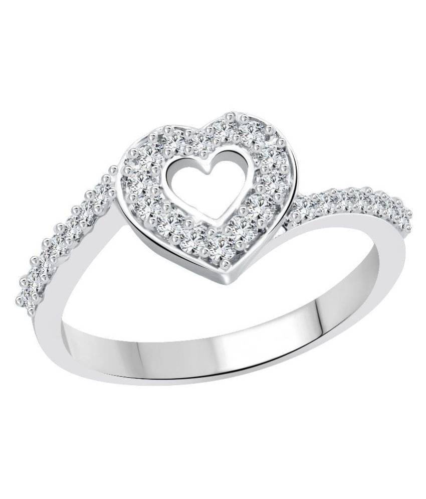     			Vighnaharta Alloy Silver Plating Cubiz Zirconia Studded Ring