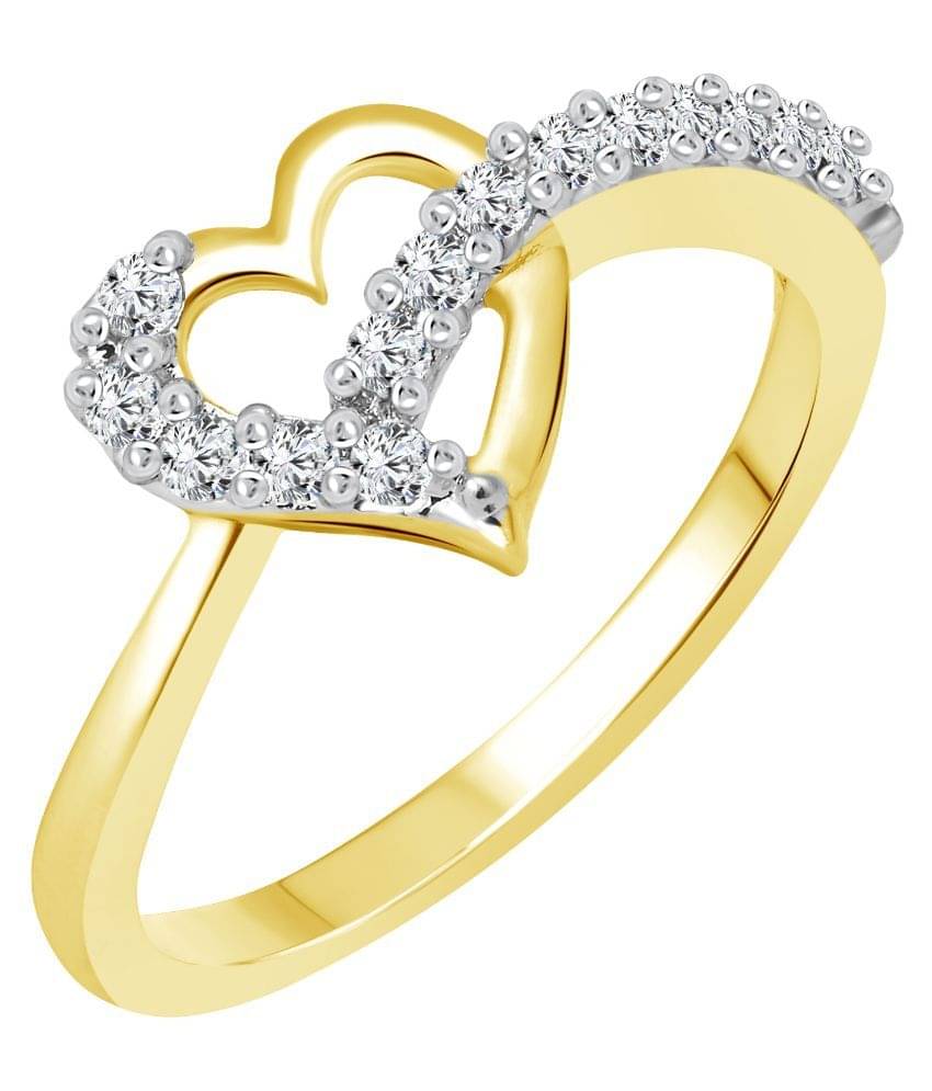 Vighnaharta Alloy Gold Plating Cubiz Zirconia Studded Gold Coloured Ring Vighnaharta Alloy Gold Plating Cubiz Zirconia Studded Gold Coloured Ring