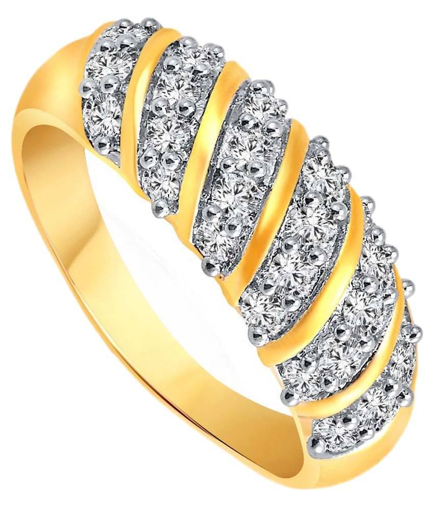 Vighnaharta Alloy Gold Plating Cubiz Zirconia Studded Gold Coloured Ring Vighnaharta Alloy Gold Plating Cubiz Zirconia Studded Gold Coloured Ring