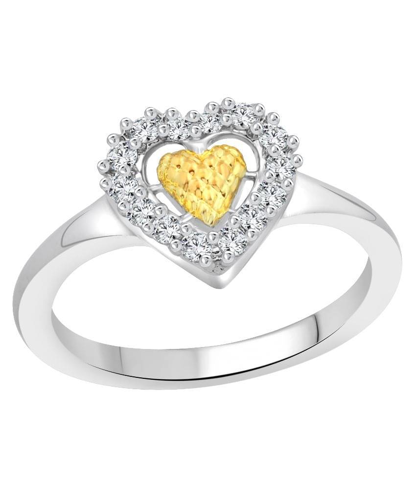 Vighnaharta Alloy Silver Plating Cubiz Zirconia Studded Silver Coloured Ring Vighnaharta Alloy Silver Plating Cubiz Zirconia Studded Silver Coloured Ring