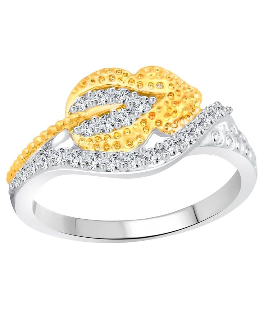 Vighnaharta Alloy Silver Plating Cubiz Zirconia Studded Silver Coloured Ring Vighnaharta Alloy Silver Plating Cubiz Zirconia Studded Silver Coloured Ring
