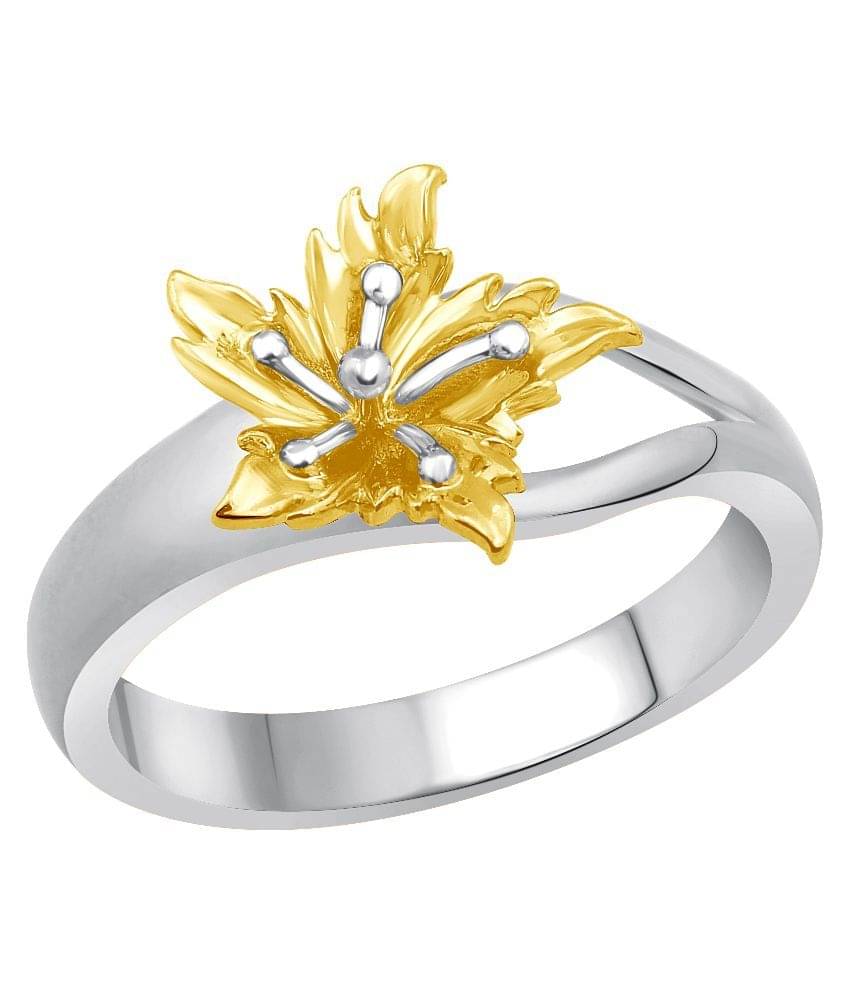     			Vighnaharta Alloy Silver Plating Studded Silver Coloured Ring