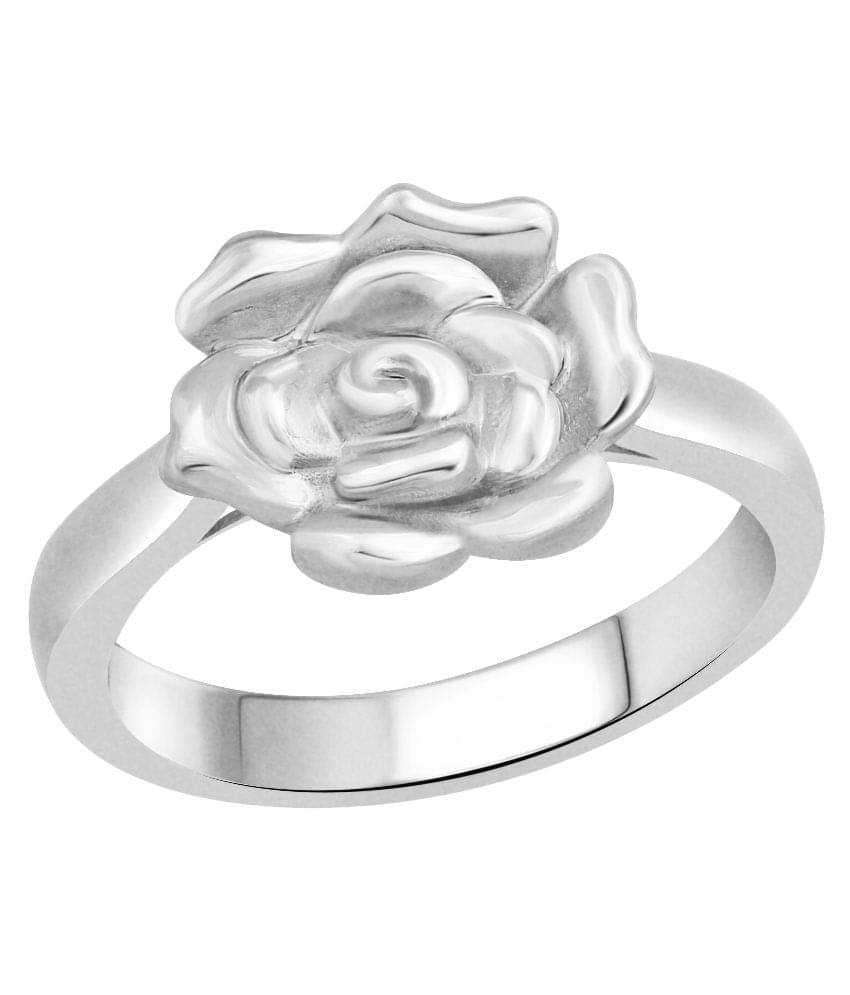     			Vighnaharta Alloy Silver Plating Studded Silver Coloured Ring