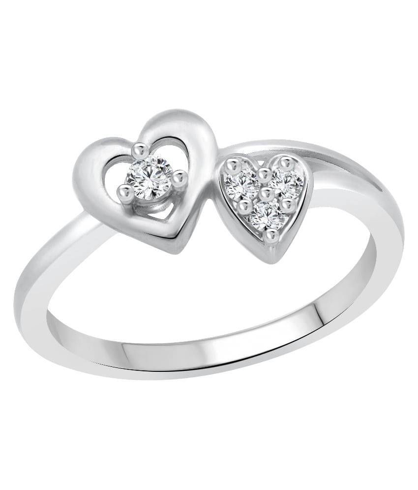 Vighnaharta Alloy Silver Plating Studded Silver Coloured Ring Vighnaharta Alloy Silver Plating Studded Silver Coloured Ring