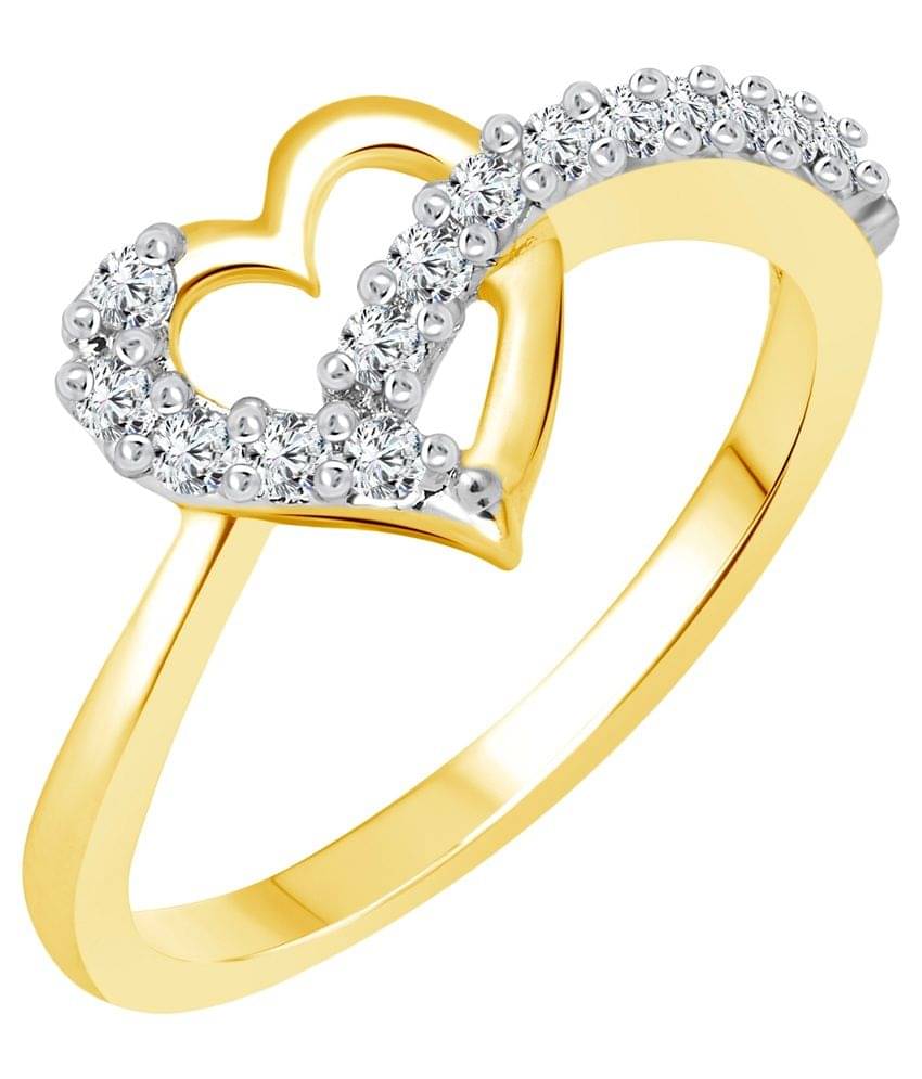 Vighnaharta Alloy Gold Plating Cubiz Zirconia Studded Gold Coloured Ring Vighnaharta Alloy Gold Plating Cubiz Zirconia Studded Gold Coloured Ring