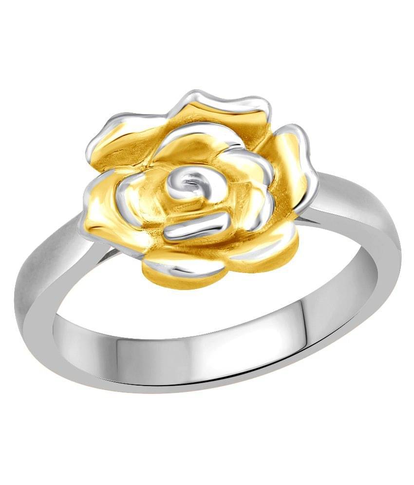     			Vighnaharta Alloy Silver Plating Studded Ring