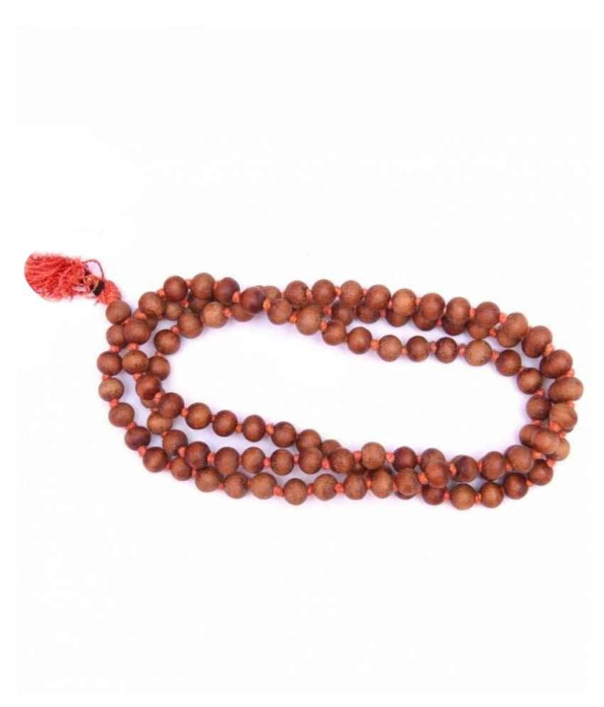     			Ayog India Wooden Pooja Mala brown chandan 5mm