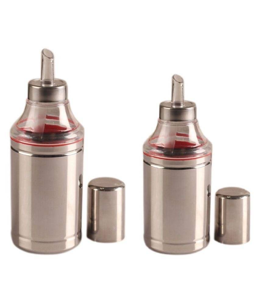 Dynore Set of 2 Oil dropper - 1000 ml & 500 ml Steel Oil Container/Dispenser Set of 2 Dynore Set of 2 Oil dropper - 1000 ml & 500 ml Steel Oil Container/Dispenser Set of 2