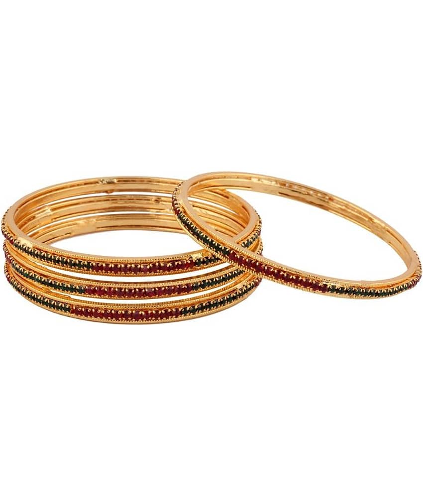 The Jewelbox Gold Plated Brass Beads Bangle Set - Bangles & Bracelets | Buy online on ZillyBuy