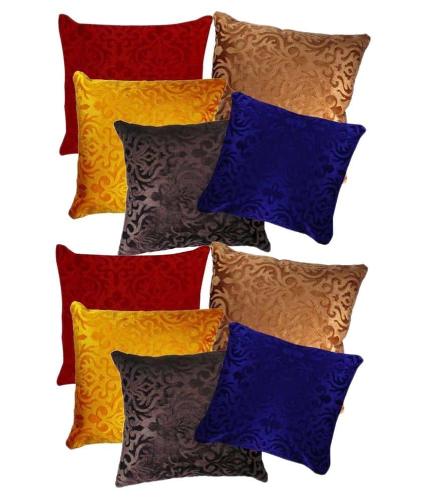 Belive-Me Set of 10 Velvet Cushion Covers 40X40 cm (16X16)