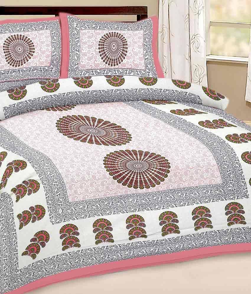     			Bombay Spreads Cotton King Bedsheet ( White )