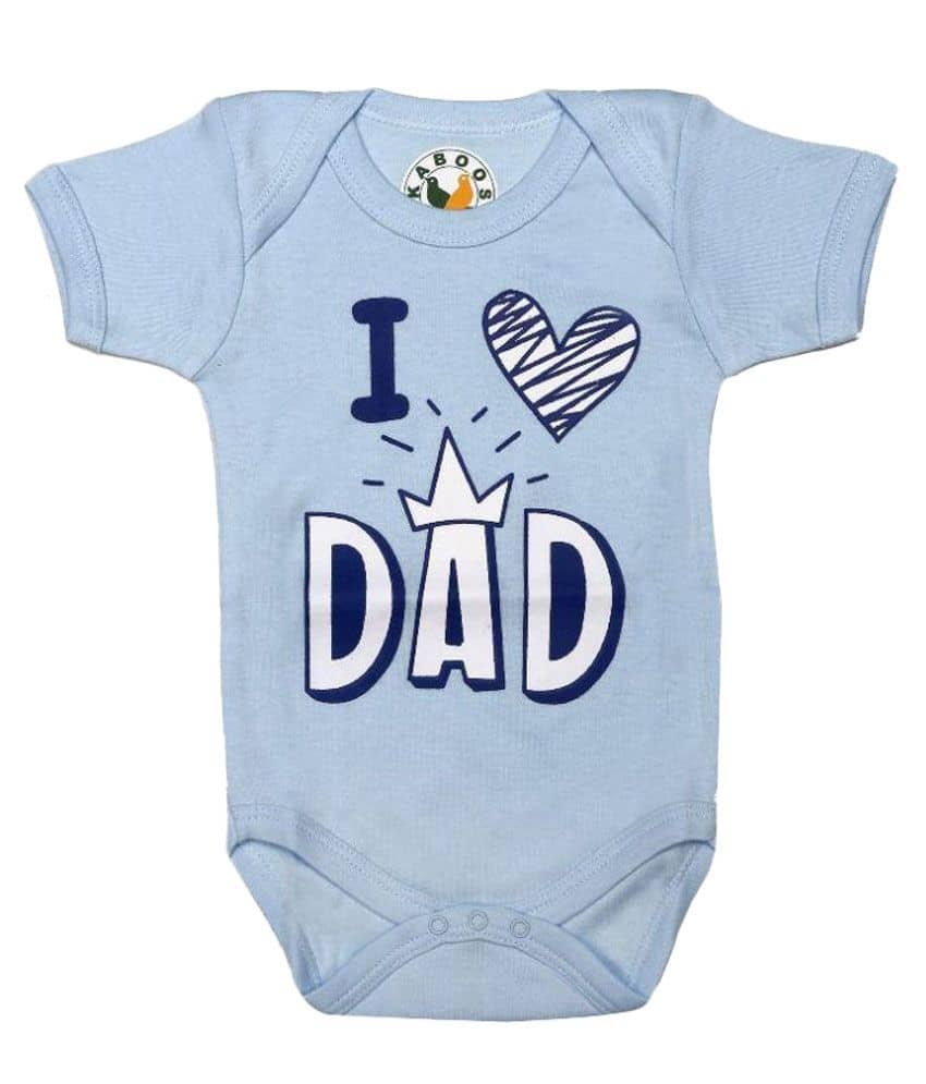 KABOOS Baby Boys Cotton Bodysuit ( Blue )