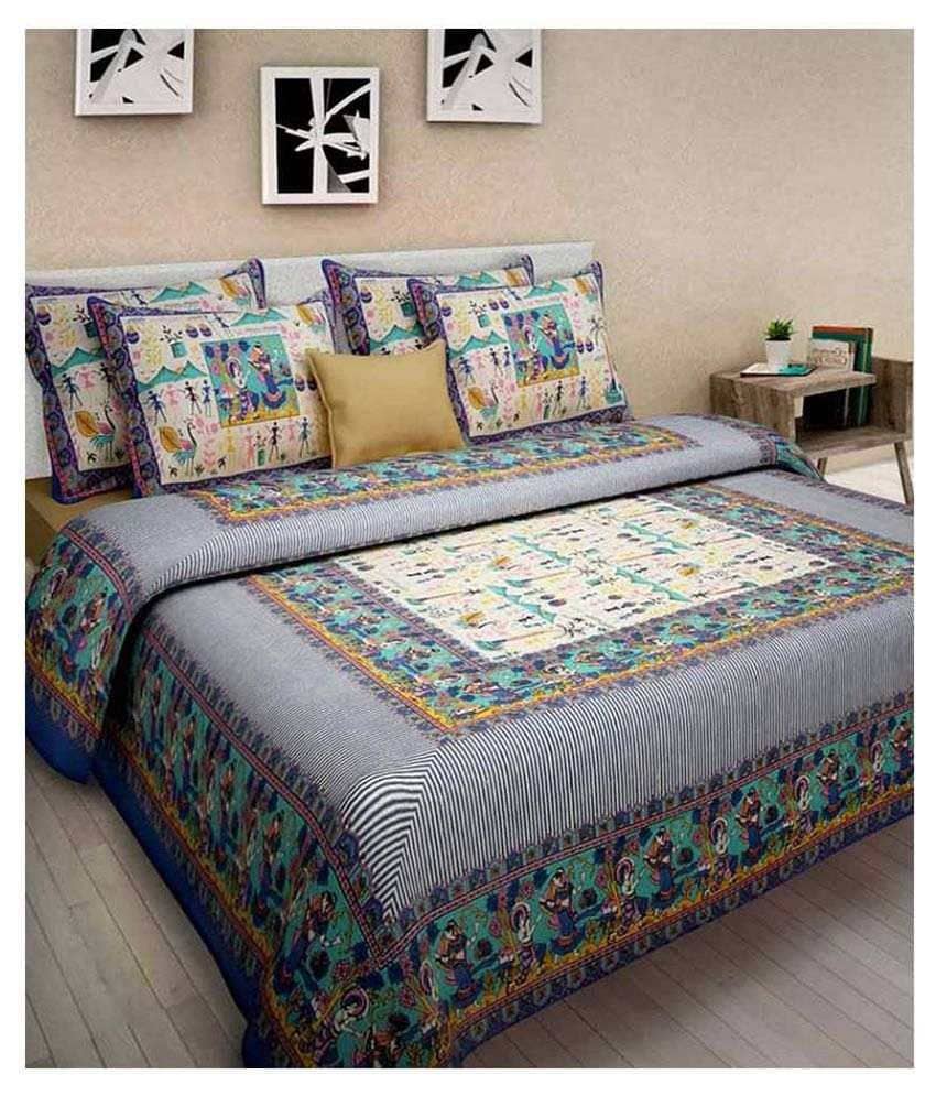 Bombay Spreads Cotton King Bedsheet ( Multi )