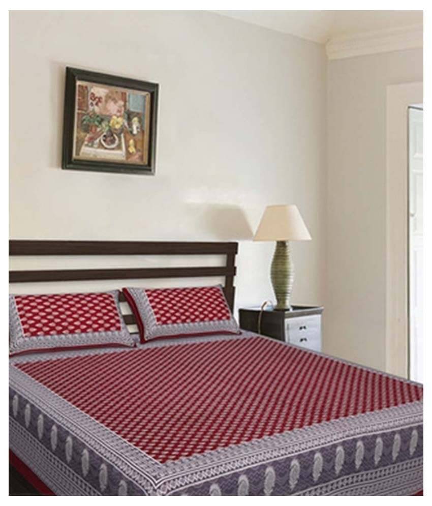     			Uniqchoice Cotton King Bedsheet ( Multi )