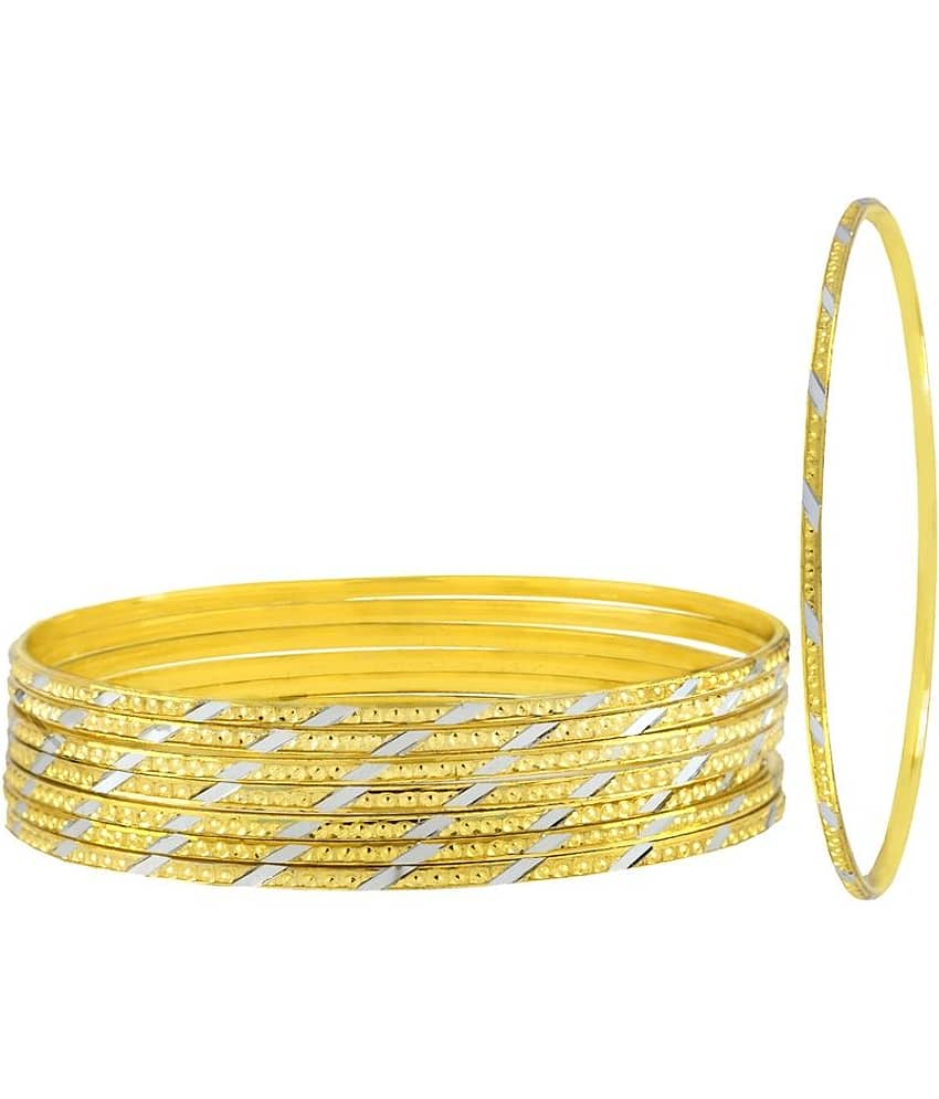The Jewelbox Golden Bangle - Set of 8 - Bangles & Bracelets | Buy online on ZillyBuy